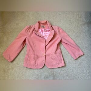Vintage Y2K Juicy Couture Pink Corduroy single button blazer jacket, sz L